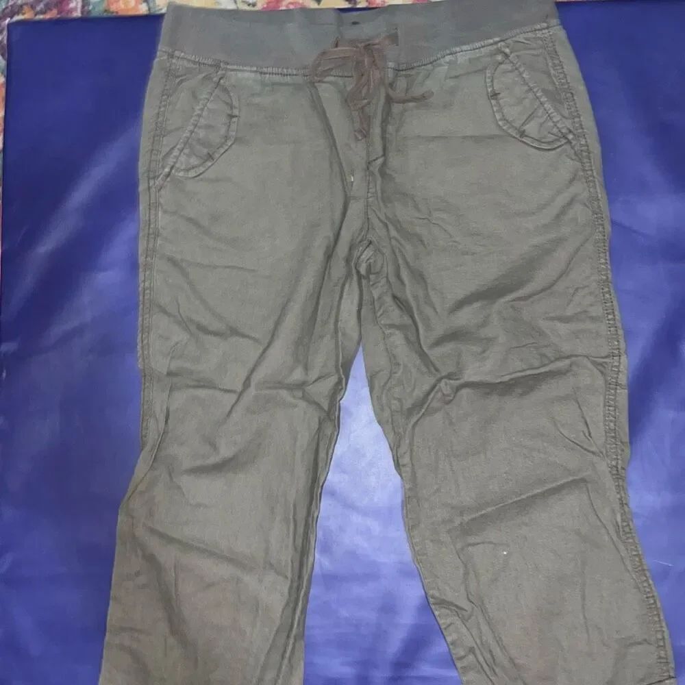 Faded Glory Linen Blend Drawstring Pants